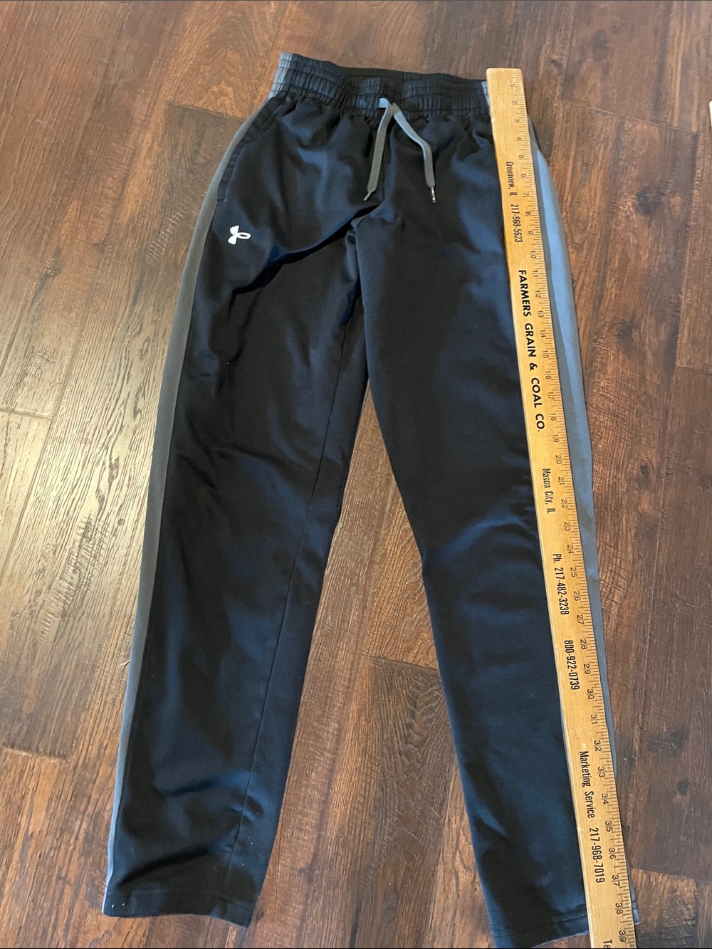 Under Armour Black Joggers with Gray Stripe and Logo